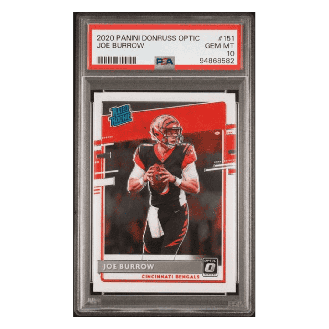 Joe Burrow PSA 10 2020 Panini Donruss Optic Rated Rookie Card #151