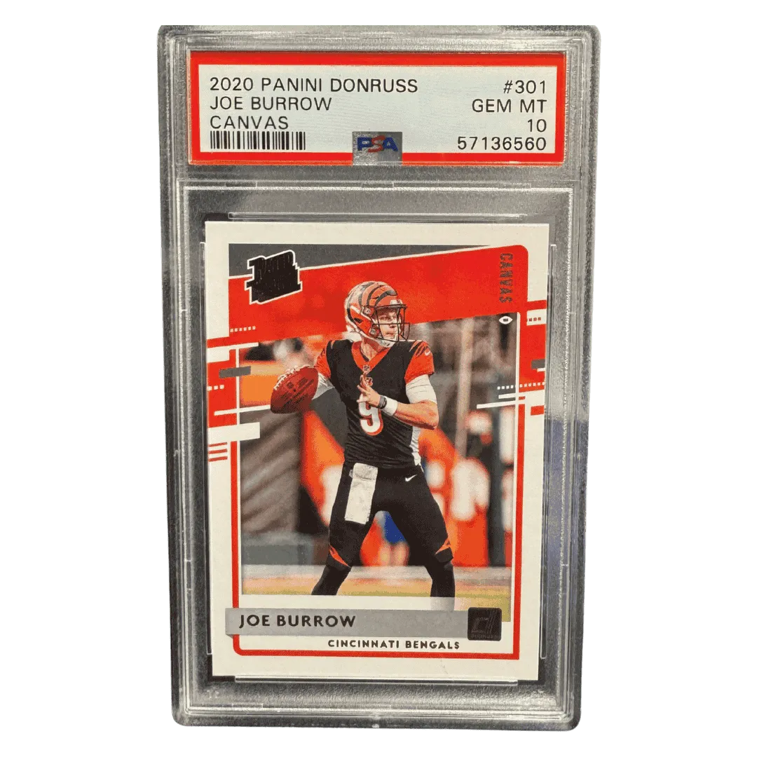 Joe Burrow PSA 10 2020 Panini Donruss Rated Rookie Card #301