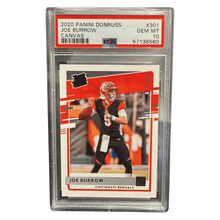 Joe Burrow PSA 10 2020 Panini Donruss Rated Rookie Card #301