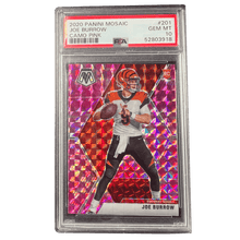 Joe Burrow PSA 10 2020 Panini Mosaic Camo Pink Rookie RC Card #201