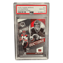 Joe Burrow PSA 10 2020 Panini Mosaic Introductions Card #I1