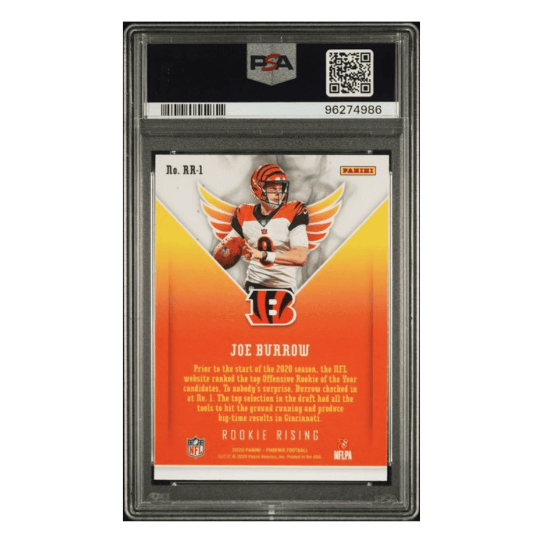Joe Burrow PSA 10 2020 Panini Phoenix Rookie Rising Card #RR1
