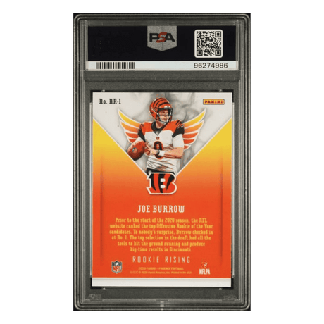 Joe Burrow PSA 10 2020 Panini Phoenix Rookie Rising Card #RR1