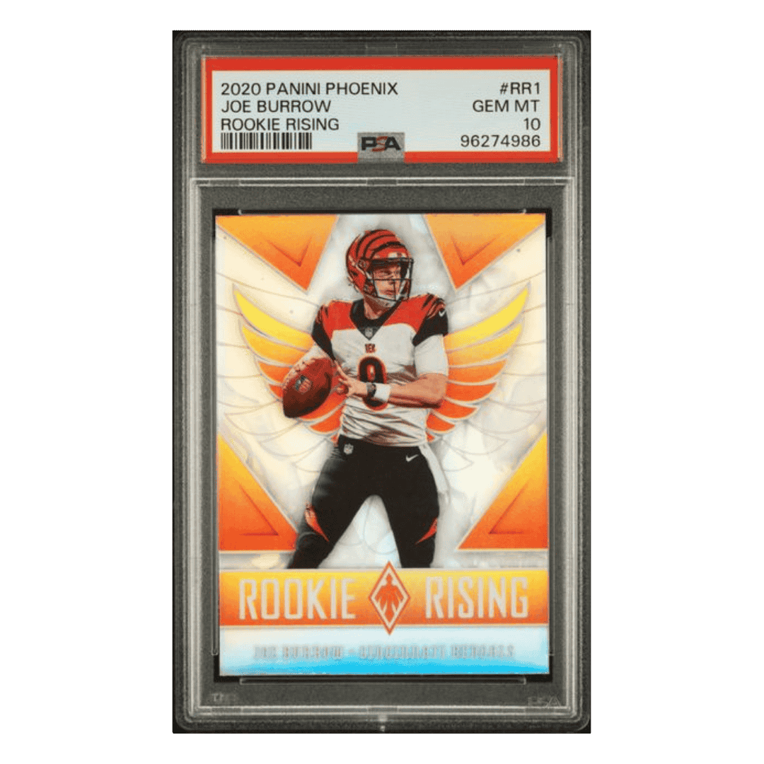 Joe Burrow PSA 10 2020 Panini Phoenix Rookie Rising Card #RR1
