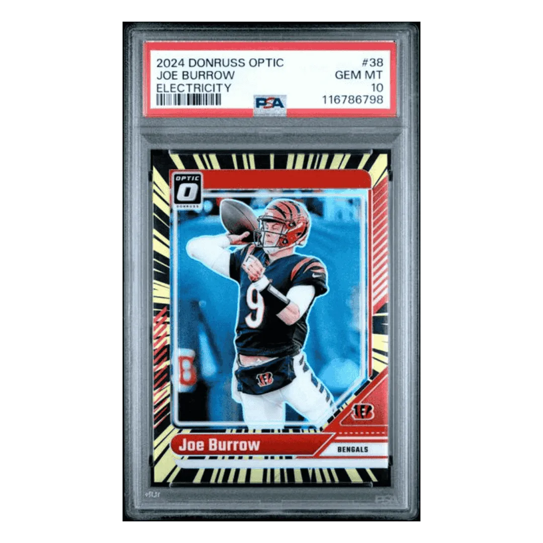 Joe Burrow PSA 10 2024 Panini Donruss Optic Electricity #d/ 75 Card #38