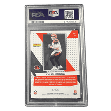 Joe Burrow PSA 9 2020 Panini Instant Vortex Rookie RC #d /935 Card #V2