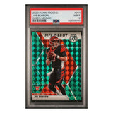 Joe Burrow PSA 9 2020 Panini Mosaic Green Mosaic Rookie RC Card #261