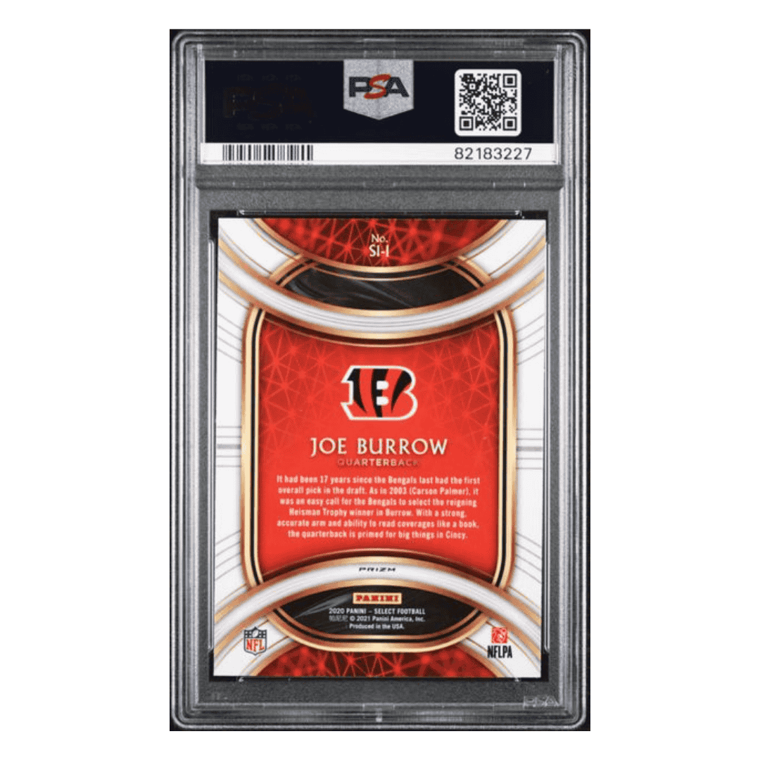 Joe Burrow PSA 9 2020 Panini Select Select1ons Prizm Card #S1-1