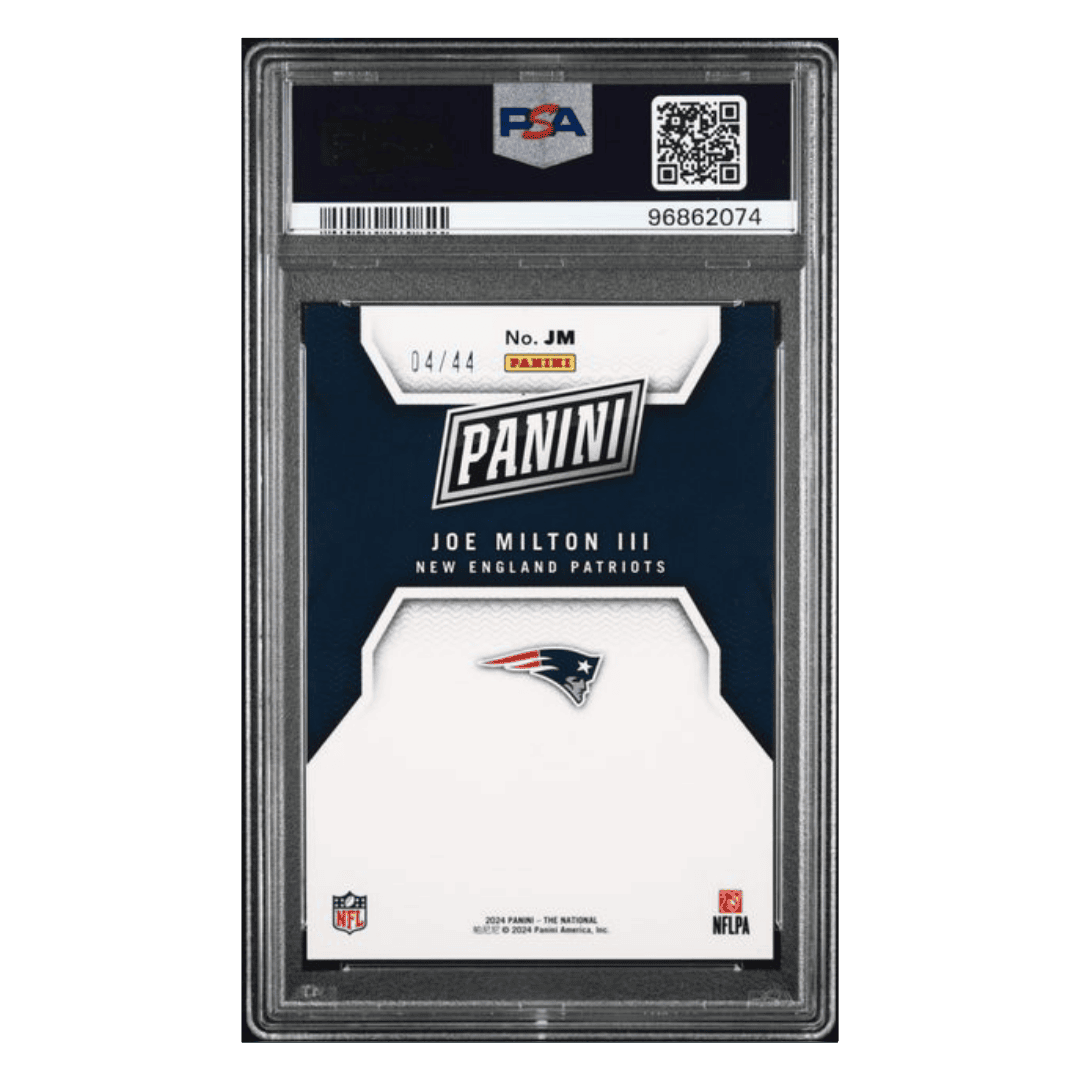 Joe Milton II PSA 9 2024 Panini National Sports Collectors Convention National Insert Holo Rookie RC #d/44 Card #JM