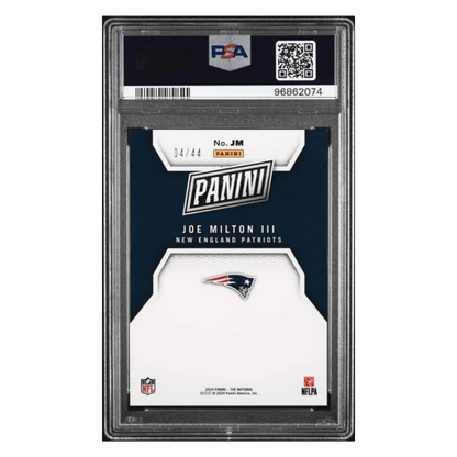 Joe Milton II PSA 9 2024 Panini National Sports Collectors Convention National Insert Holo Rookie RC #d/44 Card #JM