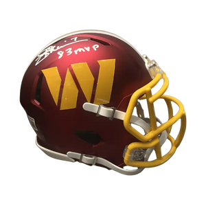 Joe Theismann Washington Commanders Autographed Mini Speed Helmet with Inscription - Beckett COA