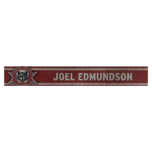 Joel Edmundson St Louis Blues Used Chicago Wolves Locker Room Name Plate
