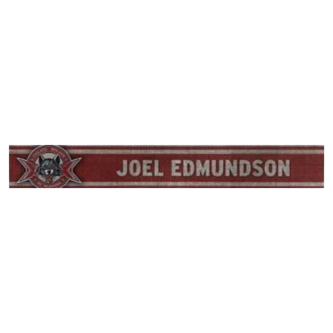 Joel Edmundson St Louis Blues Used Chicago Wolves Locker Room Name Plate
