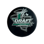 
Joel Hofer St Louis Blues Autographed 2018 NHL Draft Puck - JSA COA — Front