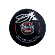 Joel Hofer St Louis Blues Autographed 2025 Winter Classic Official Game Puck - Fan Cave COA