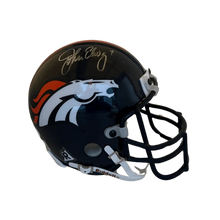 John Elway Denver Broncos Autographed Mini Speed Helmet - JSA COA
