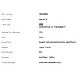 John Elway PSA 8 2019 Panini Encased Substantial Swatches #d/ 50 Card #SS5