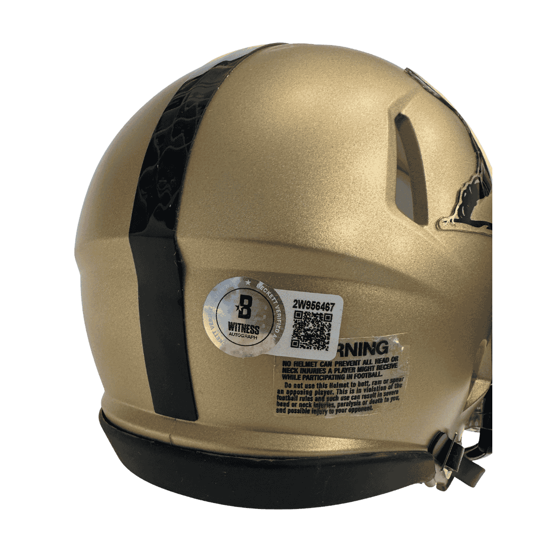 Johnny Manziel Texas A&M Autographed Heisman Mini Speed Helmet - Beckett COA