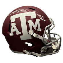 Johnny Manziel Texas A&M Autographed Full Size Replica Helmet with 2 Inscriptions - Beckett COA