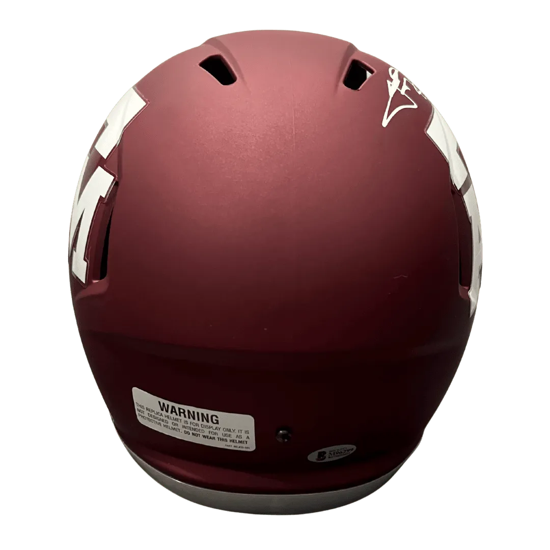 Johnny Manziel Texas A&M Autographed Full Size Replica Helmet with 2 Inscriptions - Beckett COA