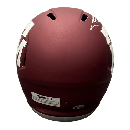 Johnny Manziel Texas A&M Autographed Full Size Replica Helmet with 2 Inscriptions - Beckett COA