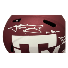 Johnny Manziel Texas A&M Autographed Full Size Replica Helmet with 2 Inscriptions - Beckett COA