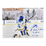 Jordan Kyrou St Louis Blues Autographed Winter Classic Goal Celebration Photo w/ Inscription - JSA COA
