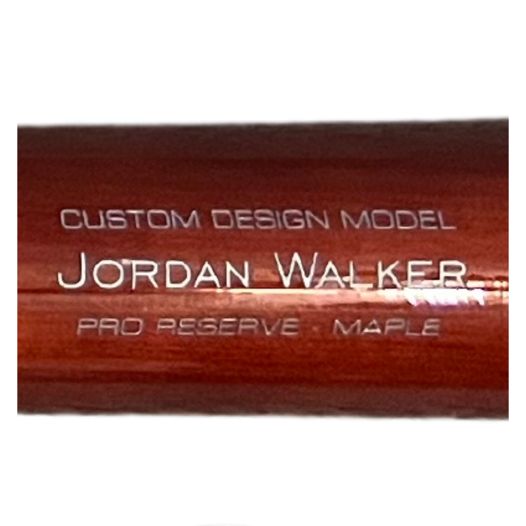 Jordan Walker St Louis Cardinals Autographed Maple Victus Custom Design Model Bat with Inscription- MLB COA