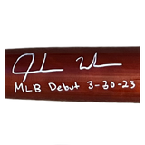 Jordan Walker St Louis Cardinals Autographed Maple Victus Custom Design Model Bat with Inscription- MLB COA
