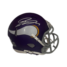 Jordan Addison Minnesota Vikings Autographed Tribute Mini Speed Replica Helmet - Beckett COA
