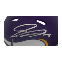 Jordan Addison Minnesota Vikings Autographed Tribute Mini Speed Replica Helmet - Beckett COA