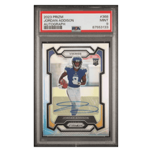 Jordan Addison PSA 9 2023 Panini Prizm Autograph Rookie RC Card #368