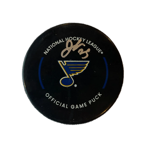 Jordan Kyrou St Louis Blues Autographed 2022- 2023 Official Game Puck - JSA COA