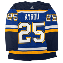 Jordan Kyrou St Louis Blues Autographed Adidas Home Jersey - JSA COA