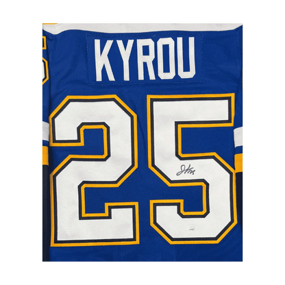 Jordan Kyrou St Louis Blues Autographed Adidas Home Jersey - JSA COA