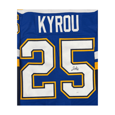 Jordan Kyrou St Louis Blues Autographed Adidas Home Jersey - JSA COA