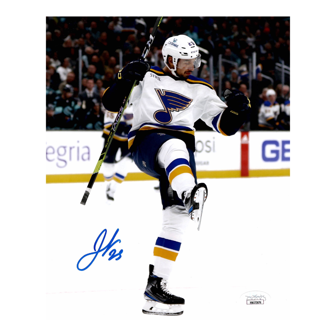Jordan Kyrou St Louis Blues Autographed Celebration Photo - JSA COA