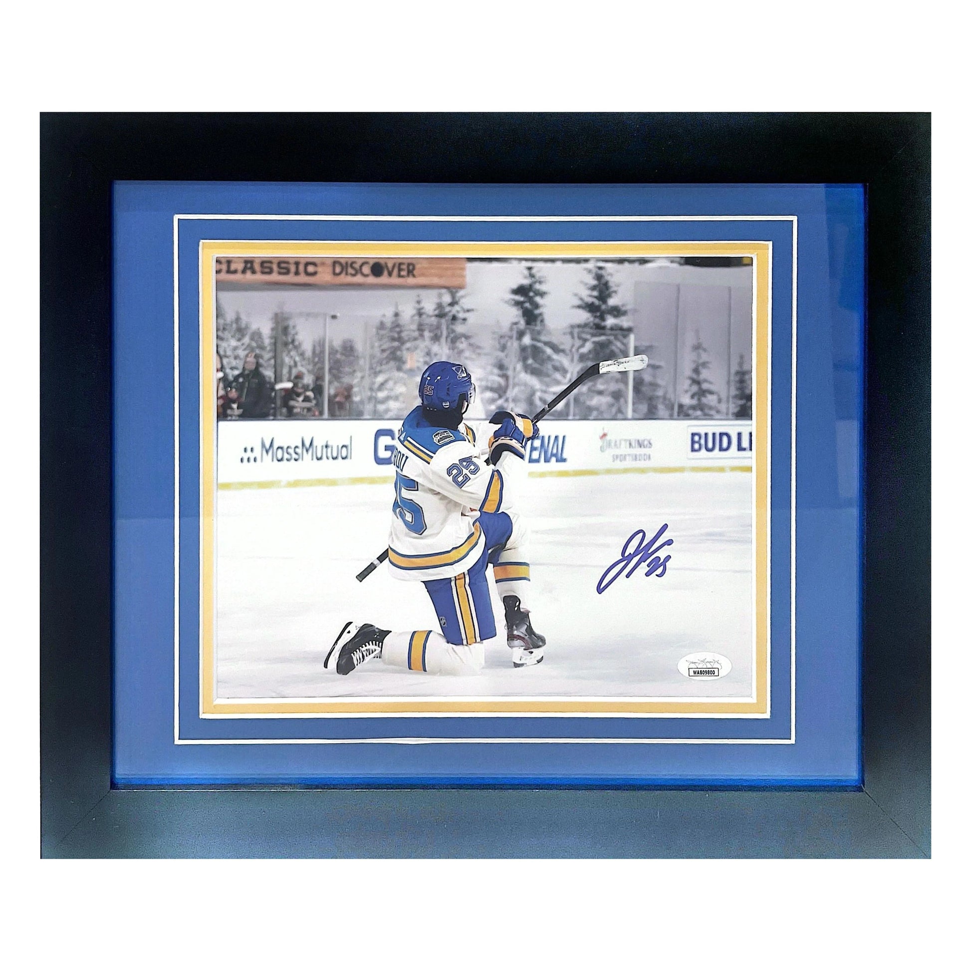 Jordan Kyrou St Louis Blues Autographed Framed 8x10 Photo - JSA COA