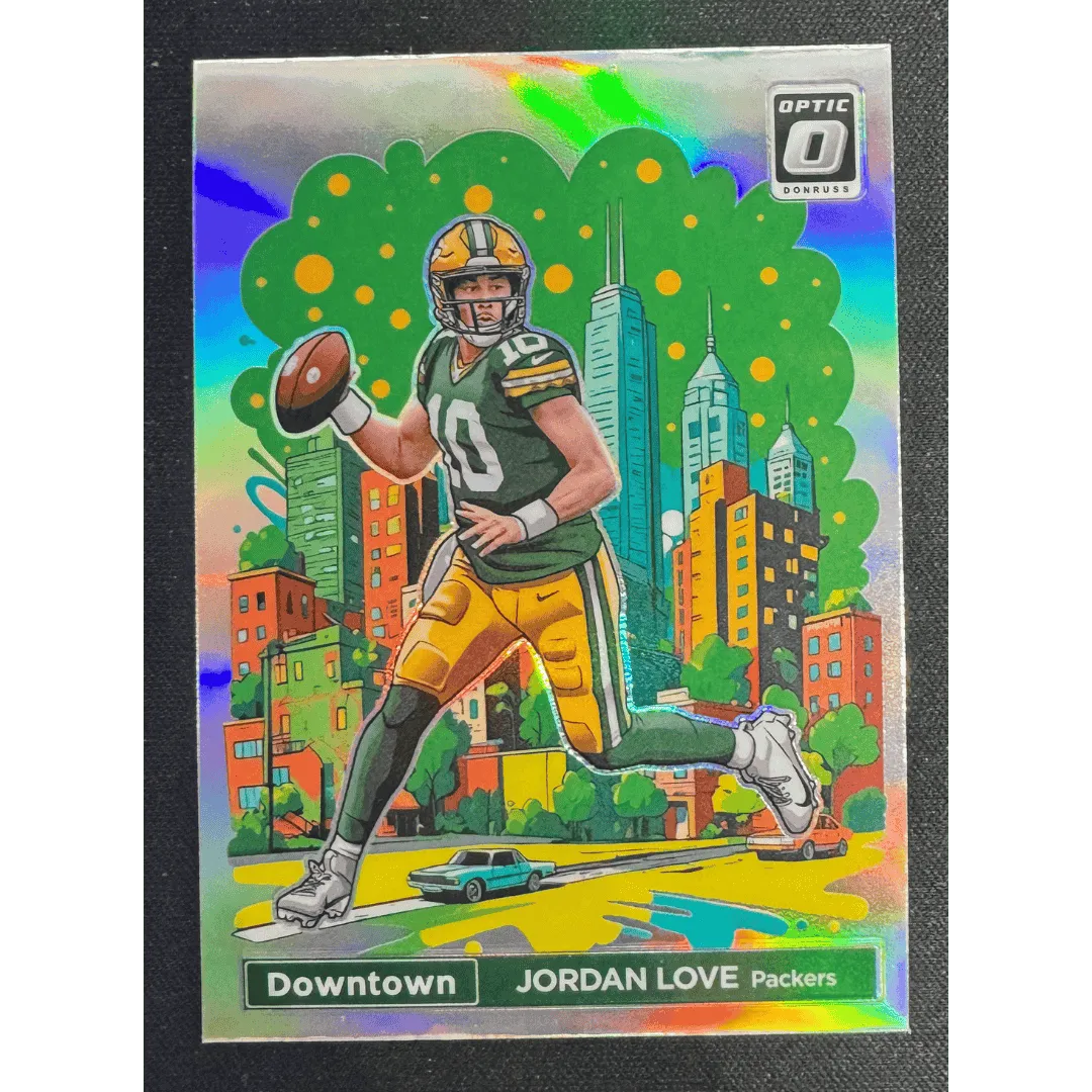 Jordan Love 2024 Panini Donruss Optic Downtown Card #5