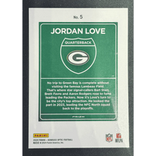 Jordan Love 2024 Panini Donruss Optic Downtown Card #5