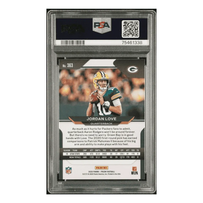 Jordan Love PSA 9 2020 Panini Prizm SP Rookie RC Card #363