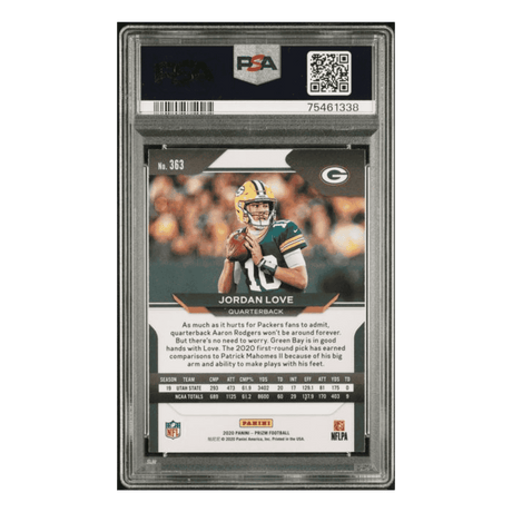 Jordan Love PSA 9 2020 Panini Prizm SP Rookie RC Card #363