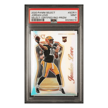 Jordan Love PSA 9 2020 Panini Select Select Certified Rookie - Prizm Card #SCR11