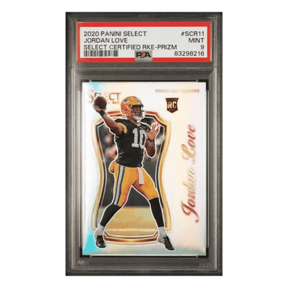 Jordan Love PSA 9 2020 Panini Select Select Certified Rookie - Prizm Card #SCR11