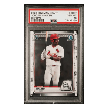 Jordan Walker PSA 10 2020 Bowman Draft Chrome Card #BD57