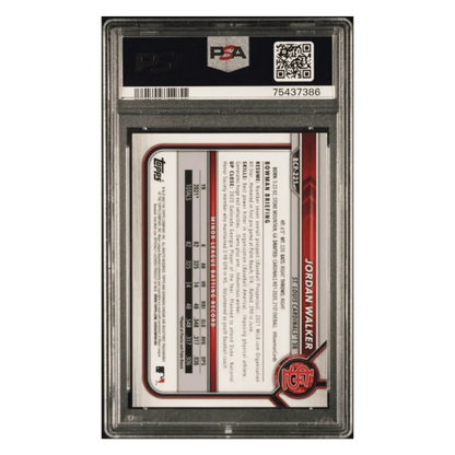 Jordan Walker PSA 10 2022 Bowman Chrome Sapphire Edition Prospects Card #BCP221