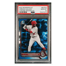 Jordan Walker PSA 10 2022 Bowman Sapphire Edition Chrome Prospects Card #BCP20
