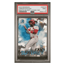 Jordan Walker PSA 9 2023 Bowman Sights on September Atomic Refractor #d/ 150 Card #SOS19
