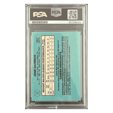 Jose Canseco 1985 Leaf Donruss Rated Rookie Autograph Card #39