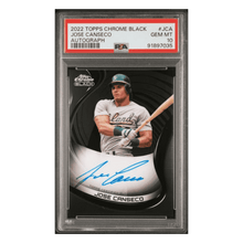 Jose Canseco PSA 10 2022 Topps Chrome Black Autograph Card #JCA